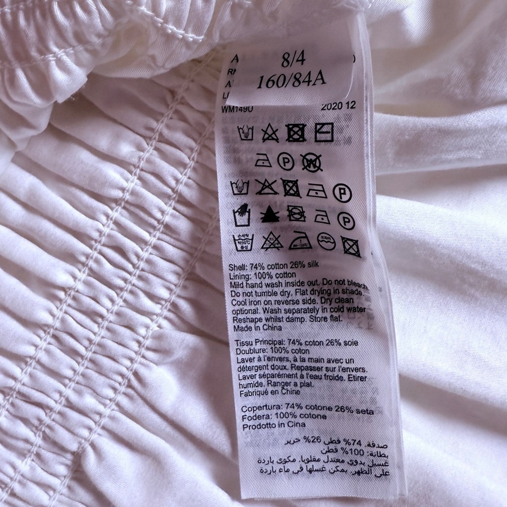 All Saints White Long Sleeve Smocked Blouse - Picture 3 of 6